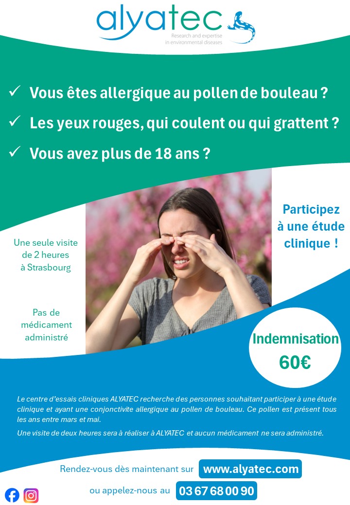 Etude Clinique ALYATEC pollen conjonctivite ALY-RGN003